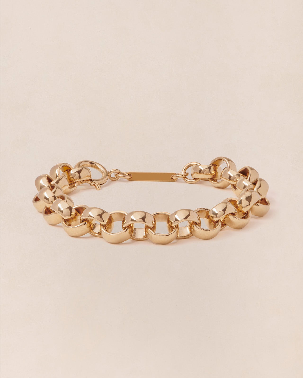 Le bracelet maillons XL doré à l'or fin 24 carats - 18cm – émoi émoi