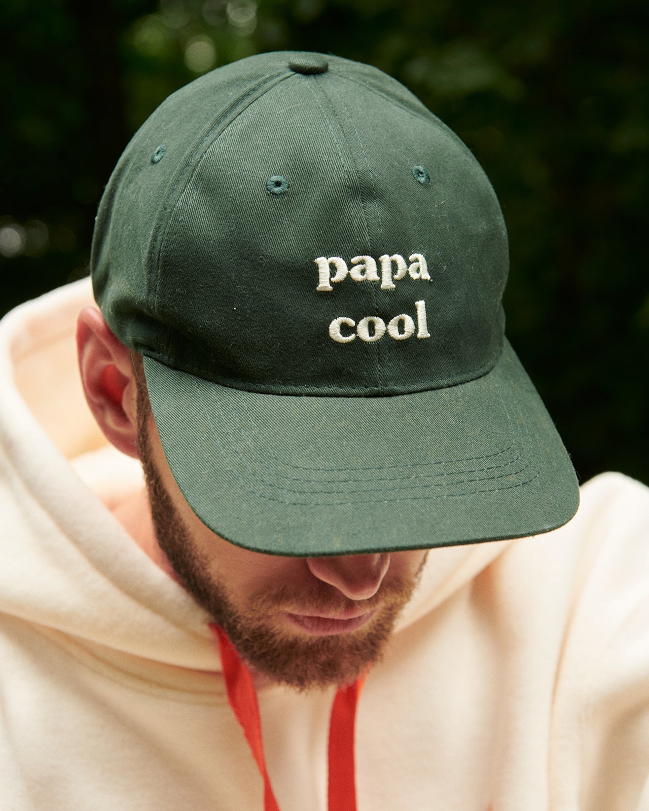 La casquette brodée Papa cool - vert sapin – émoi émoi