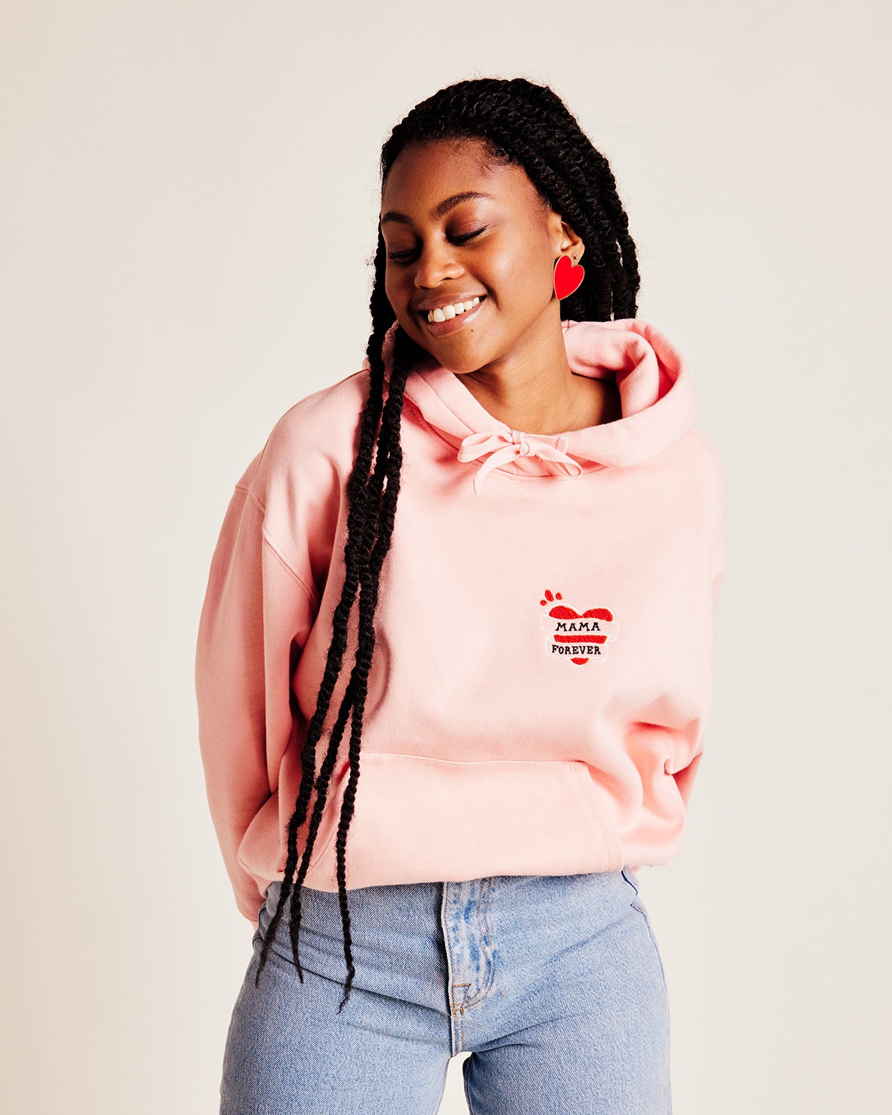 hoodie rose femme