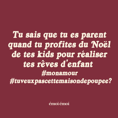 Ça fait 1 mois et demi qu’on tente d’imposer nos cadeaux sur la liste de nos enfants.