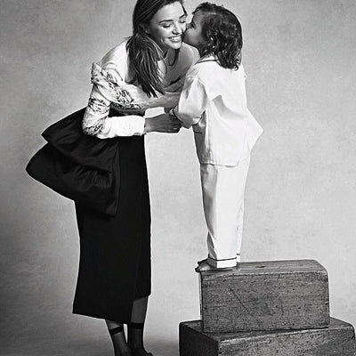 Miranda Kerr et Flynn Bloom posent pour Vogue Australia