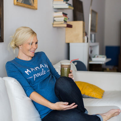 Kacia, maman poule d’Harlow 3 ans, enceinte de 8 mois