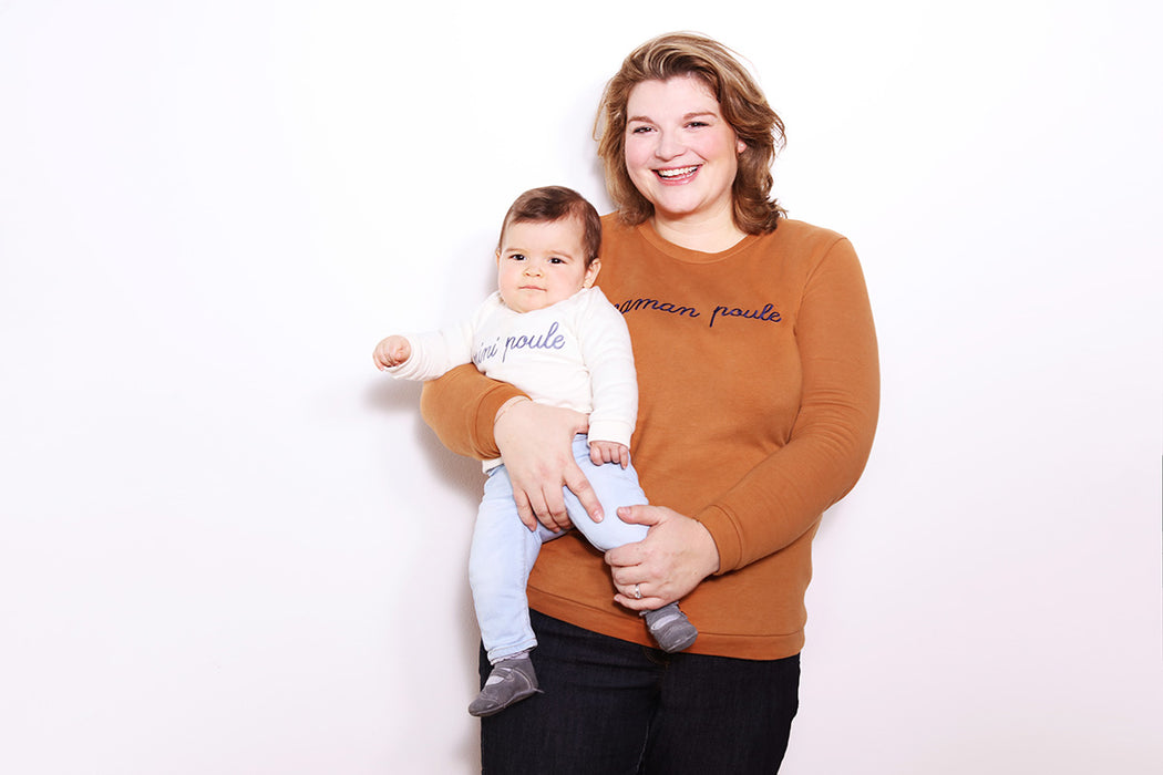 Isabelle, maman de Aimé 2 ans et demi, et de Paul et Anna, 8 mois