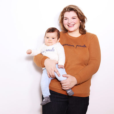 Isabelle, maman de Aimé 2 ans et demi, et de Paul et Anna, 8 mois