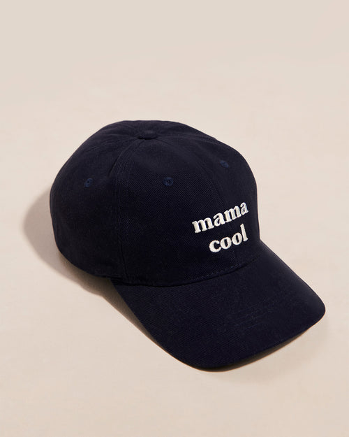 La casquette brodée Mama cool - charbon - émoi émoi   - 1 