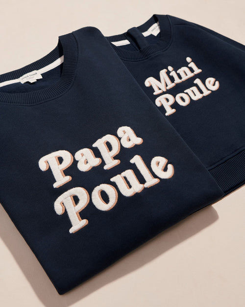 Le sweat Papa poule en coton bio charbon – émoi émoi