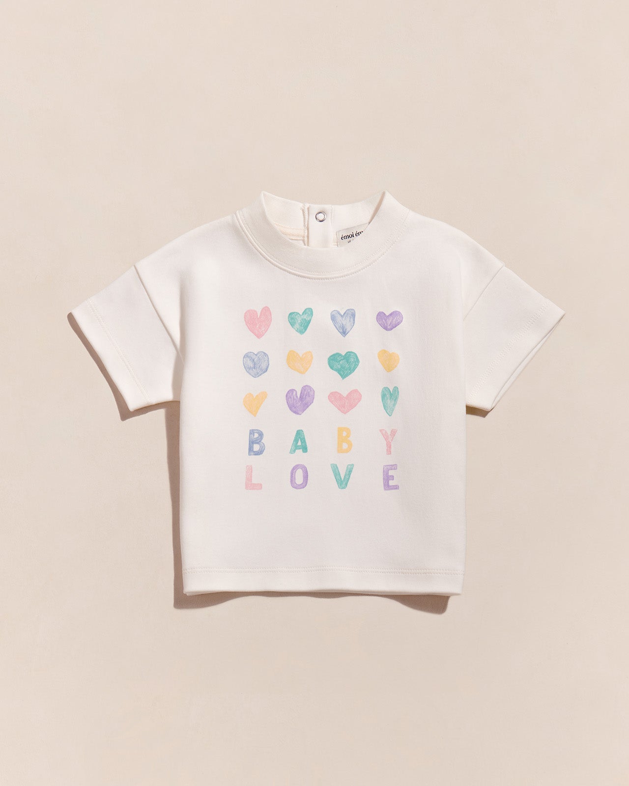 Le t-shirt Baby Love en coton bio - blanc