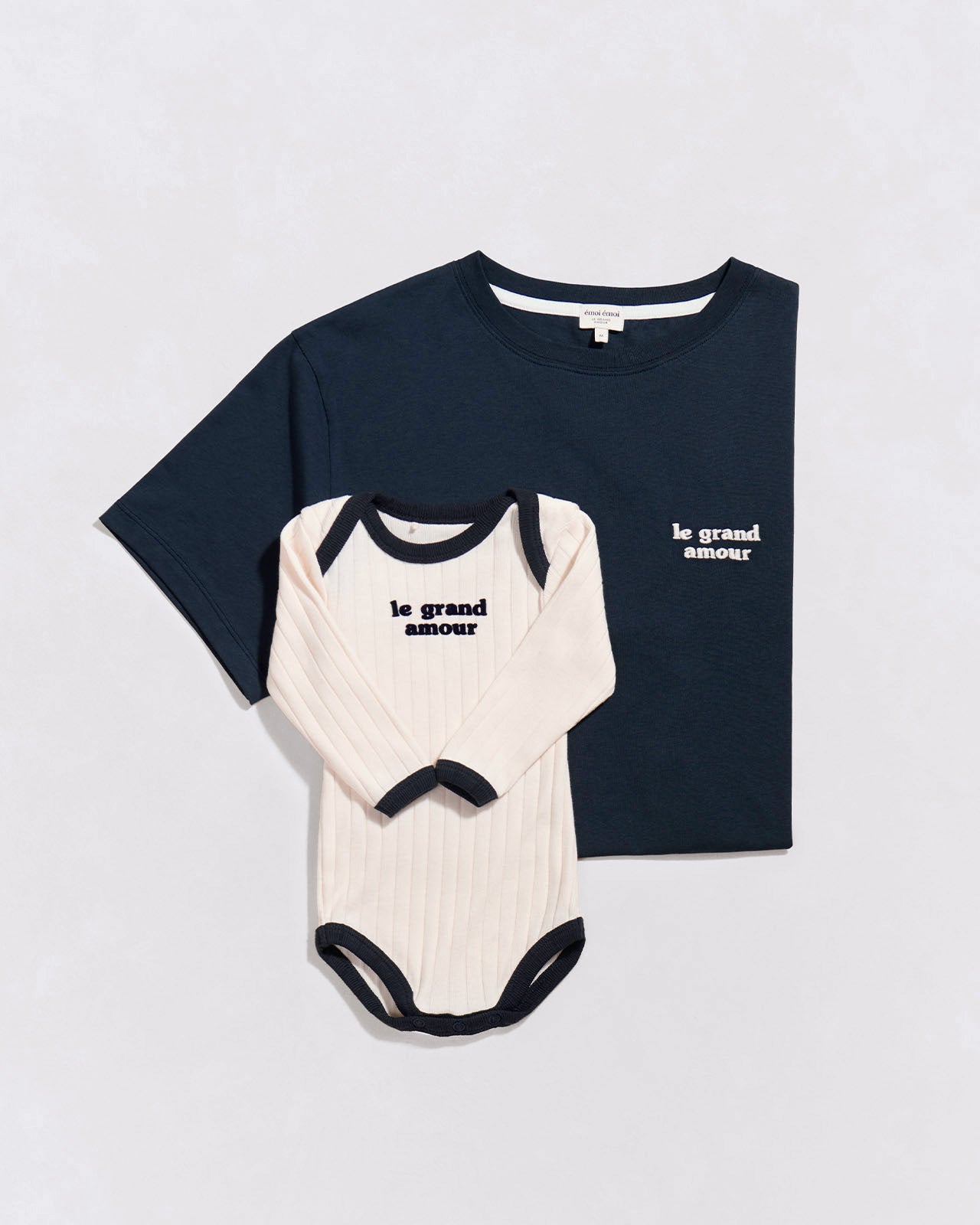 Le t-shirt homme et le body Le grand amour