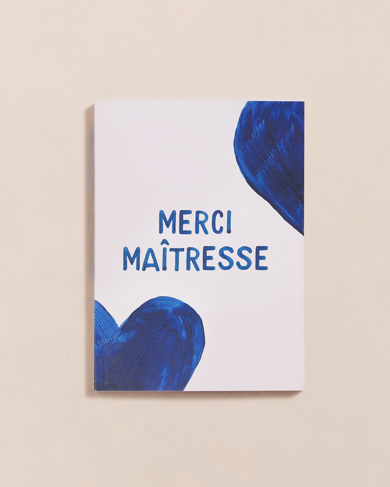Le carnet Merci Maîtresse - cœurs bleus