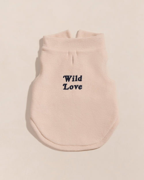 La veste pour chien Wild love en polaire recyclée - latte - émoi émoi   - 1 