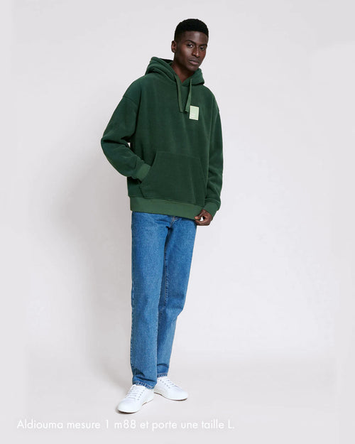 Le hoodie Wild dad en polaire recyclée - vert nuit - émoi émoi   - 4 