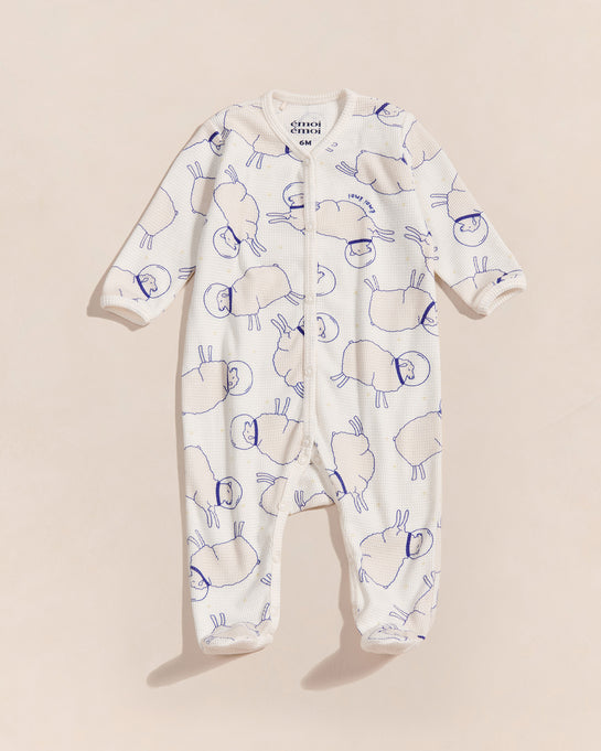 Pyjama coton blanc bébé