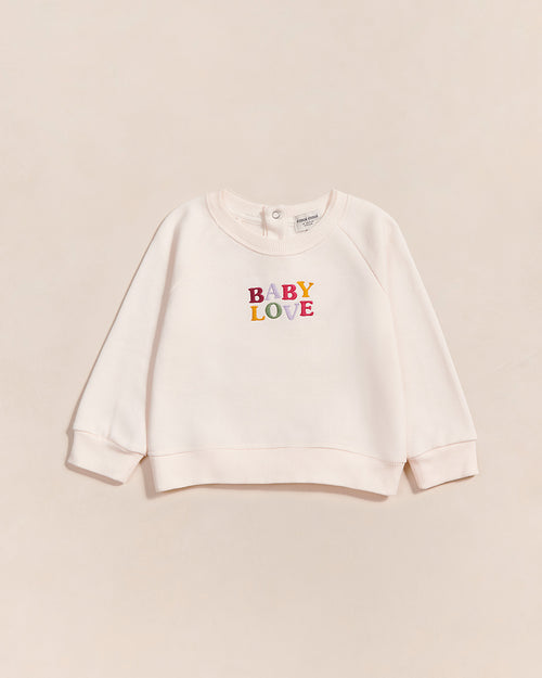 Le sweat Club Baby love en coton bio - crème - émoi émoi   - 2 