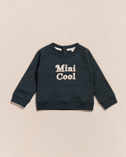 Le sweat Mini cool en coton bio - charbon - émoi émoi   - 1 