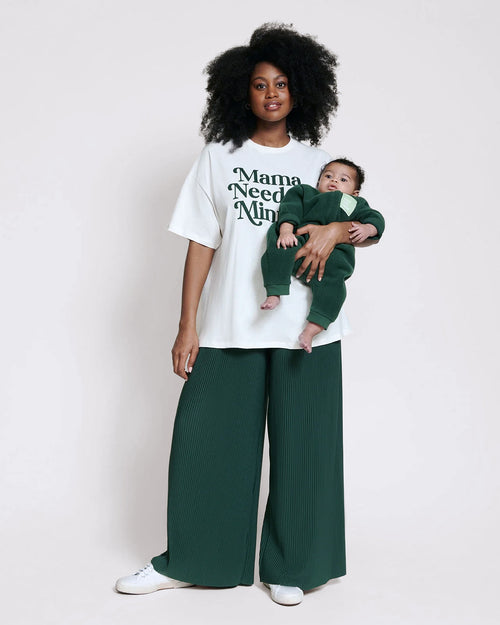 Le t-shirt Mama needs a minute en coton bio - blanc - émoi émoi   - 2 