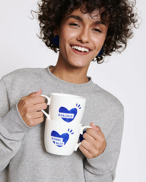 Le mug cœur Bonne nuit - bleu - émoi émoi   - 2 