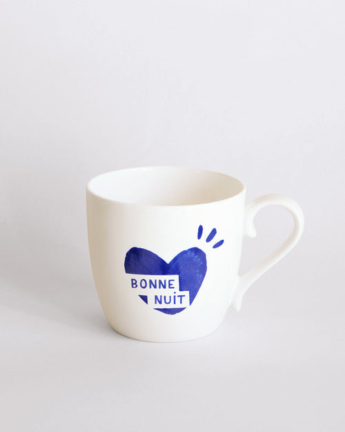 Le mug cœur Bonne nuit - bleu - émoi émoi   - 1 