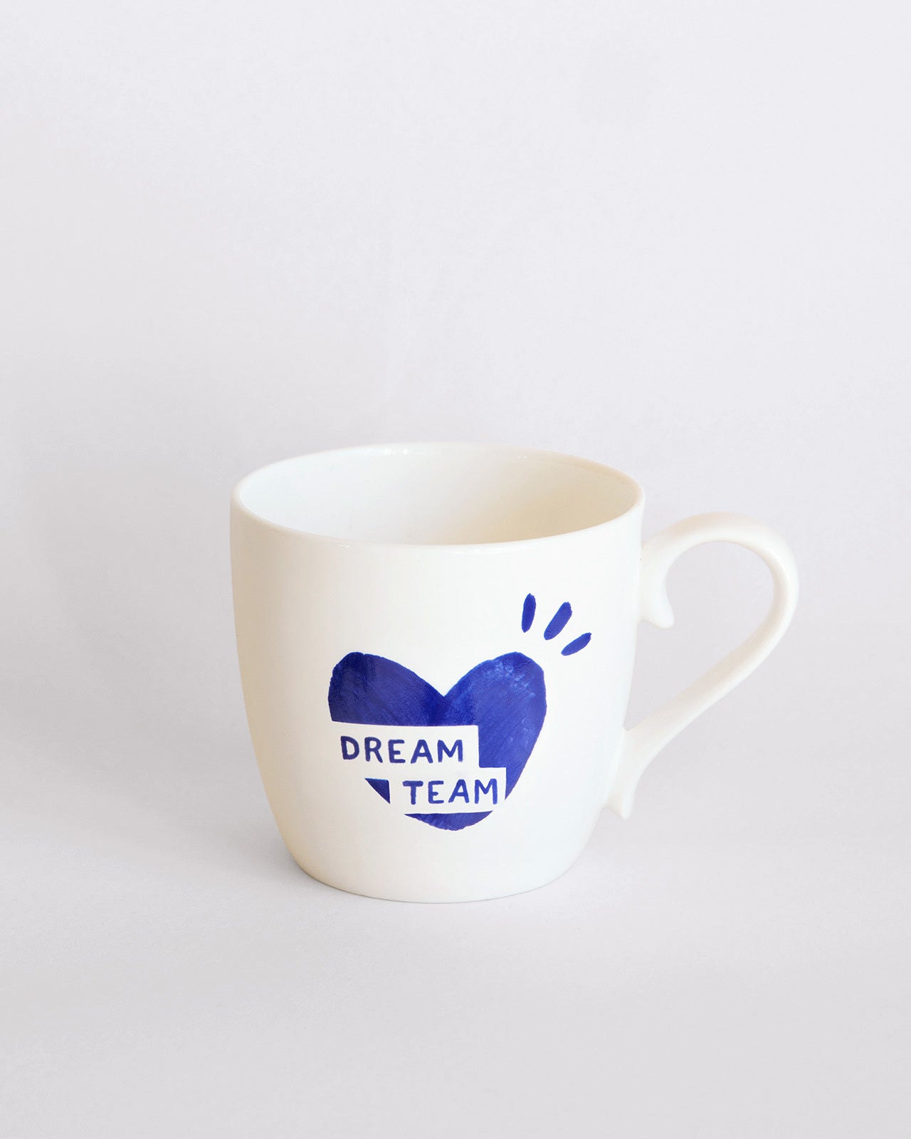 Le mug cœur Dream team - bleu
