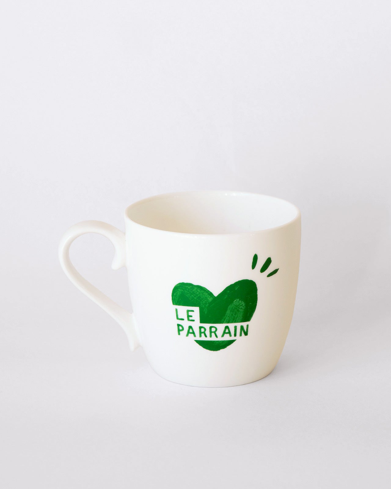 Le mug coeur Le parrain - vert sapin
