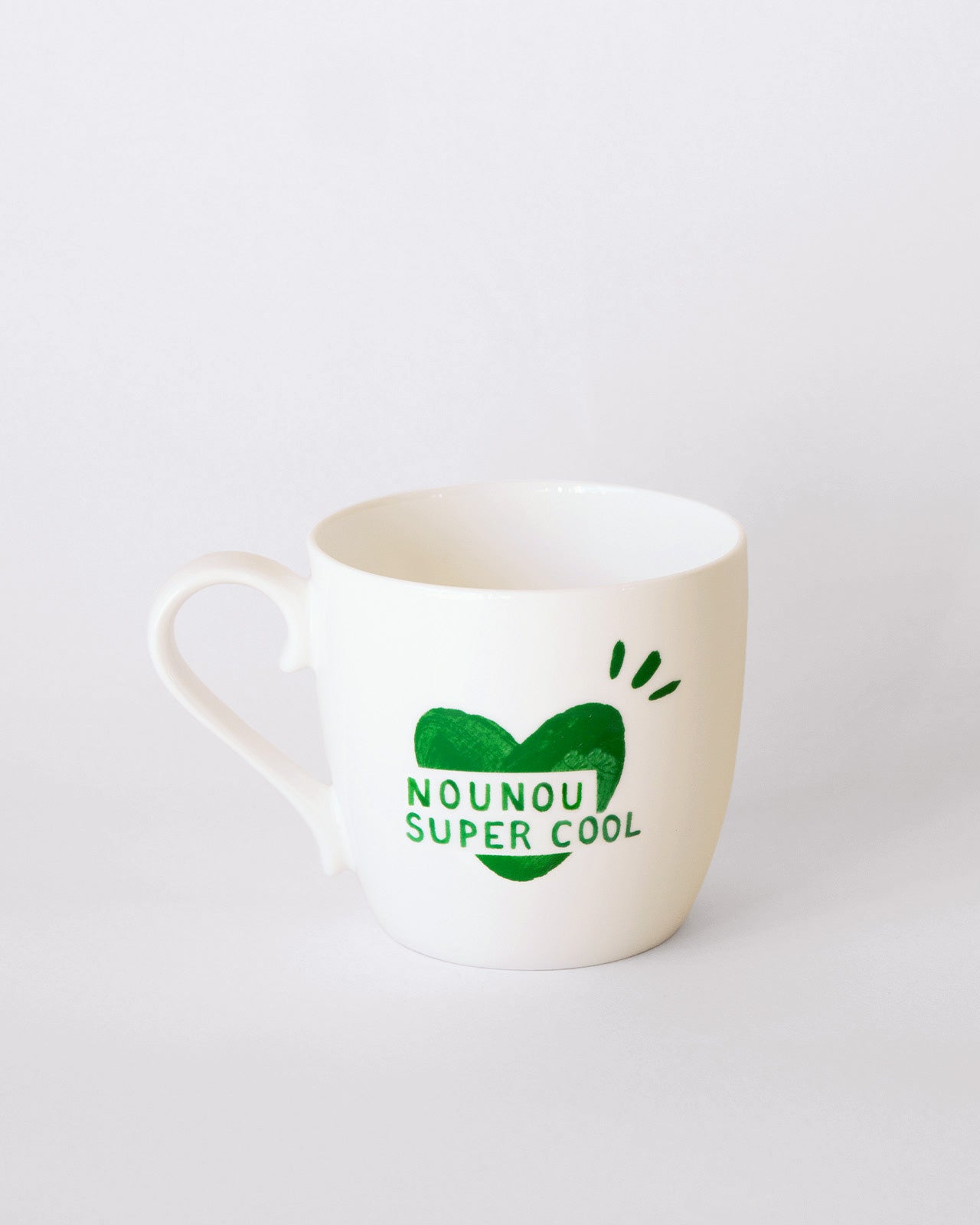 Le mug coeur Nounou super cool - vert sapin