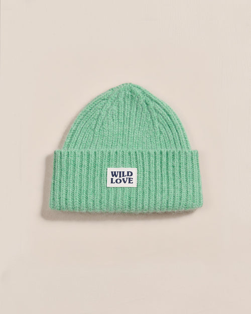 Le bonnet chunky Wild Love enfant - Mackie of Scotland x émoi émoi - vert - émoi émoi   - 1 