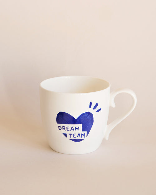 Le mug cœur Dream team - bleu - émoi émoi   - 1 