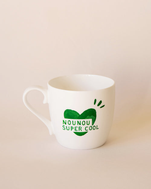 Le mug coeur Nounou super cool - vert sapin - émoi émoi   - 1 