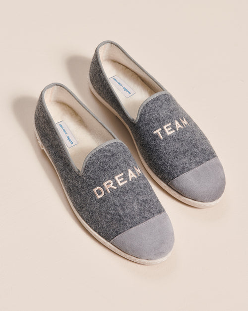 Les chaussons Dream team homme gris - Angarde x émoi émoi - émoi émoi   - 2 