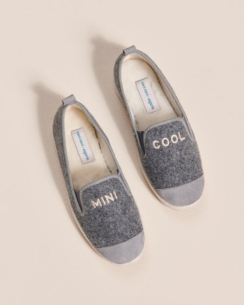 Les chaussons Mini cool gris - Angarde x émoi émoi - émoi émoi   - 1 