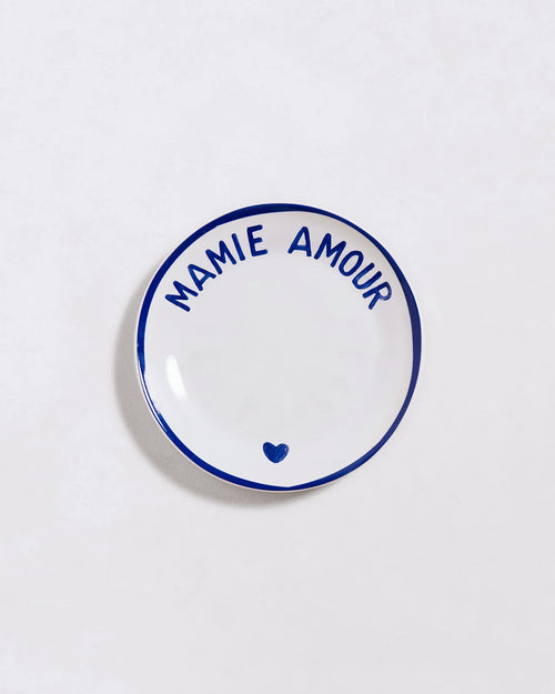 L'assiette Mamie amour en porcelaine - 19 cm - émoi émoi   - 1 