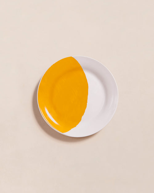 L'assiette Grand soleil en porcelaine - jaune - émoi émoi   - 1 