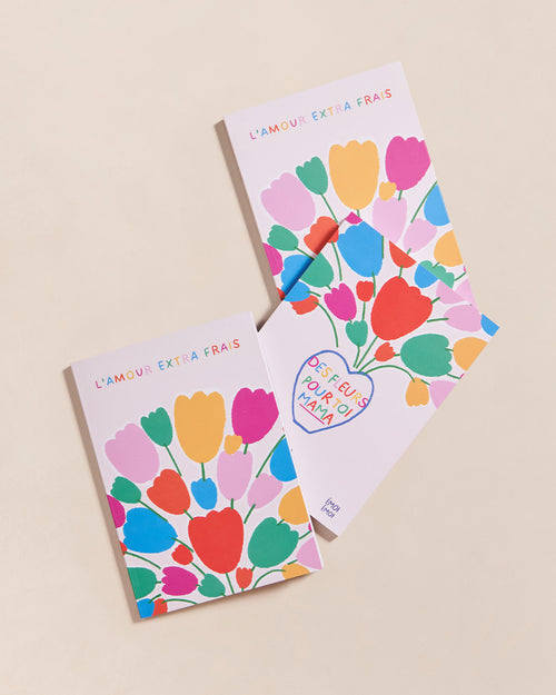 Le carnet L'amour extra frais en papier recyclé - multicolore - émoi émoi   - 1 