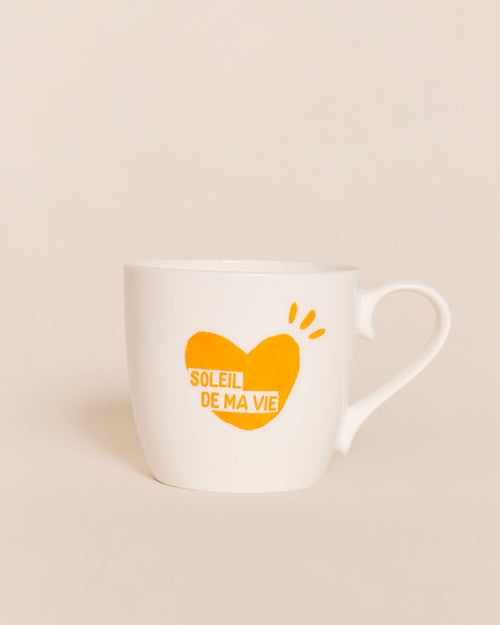 Le mug Soleil de ma vie - jaune - émoi émoi   - 1 