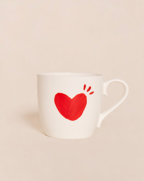 Le mug Coeur solaire - rouge - émoi émoi   - 1 