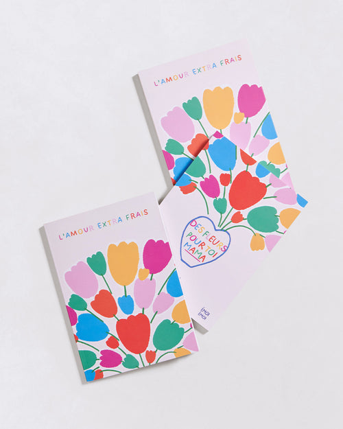 Le carnet L'amour extra frais en papier recyclé - multicolore - émoi émoi   - 1 