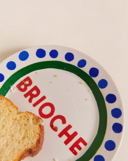 L'assiette Brioche en porcelaine - émoi émoi   - 2 