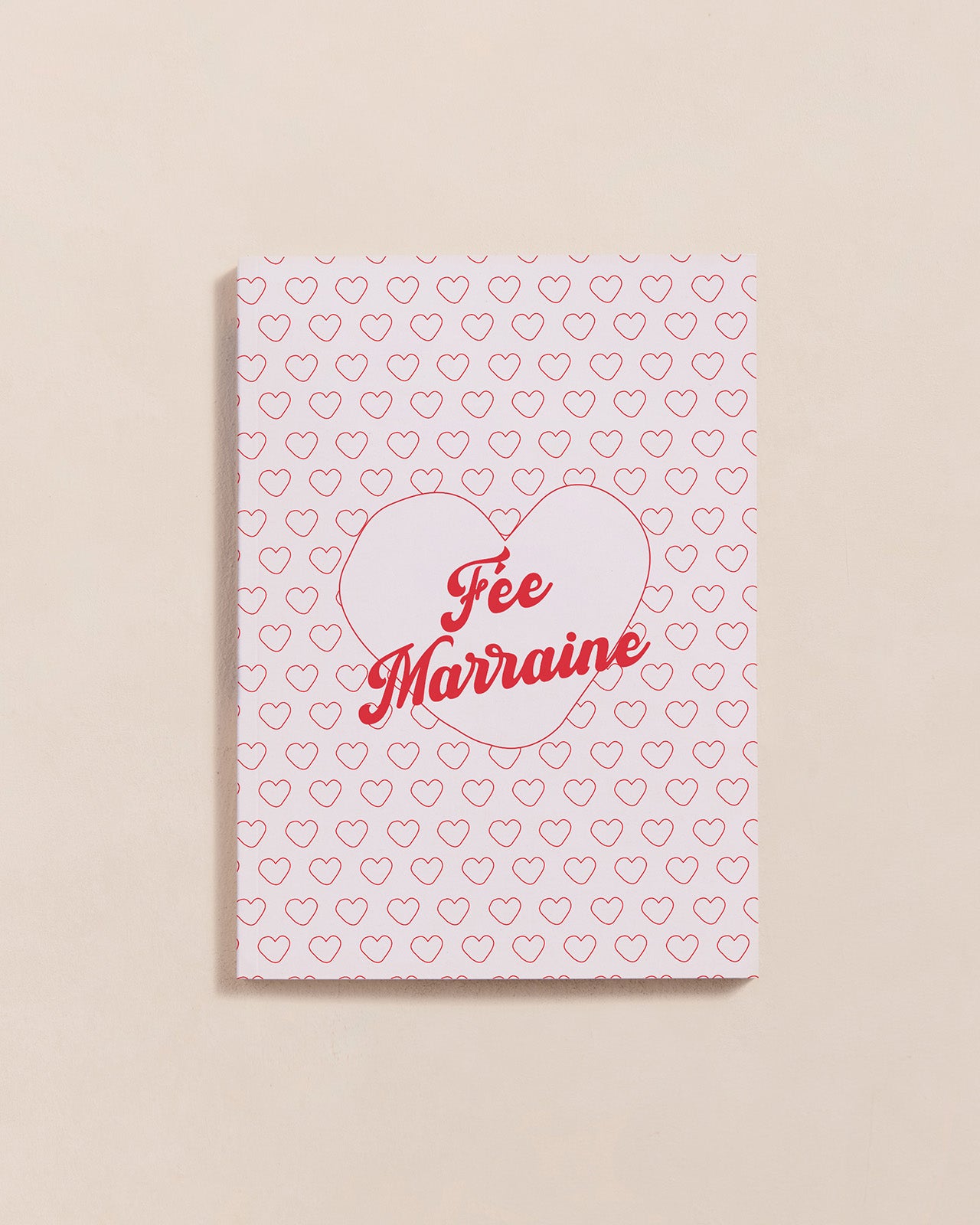 Le carnet Fée Marraine - cœurs rouges