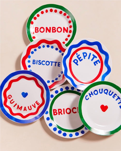 L'assiette Biscotte en porcelaine - émoi émoi   - 2 