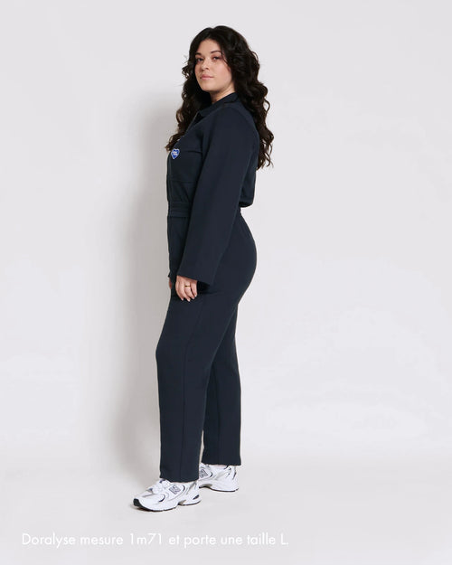 La combipantalon Salomé en coton bio - bleu nuit - émoi émoi   - 4 