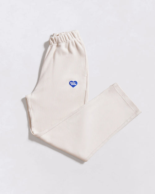 Le pantalon Phoenix unisexe en coton bio côtelé - craie - émoi émoi   - 4 