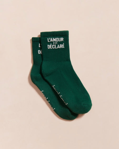 Les chaussettes L'amour est déclaré - vert - émoi émoi   - 1 