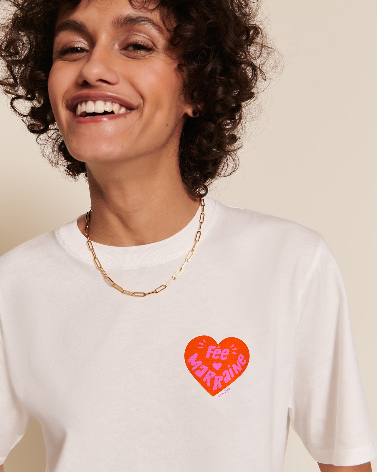 Le t shirt Fee marraine en coton bio blanc emoi emoi