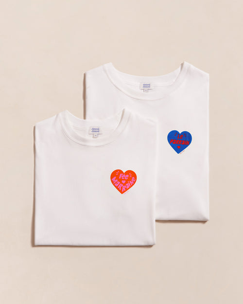 T-shirt Parrain d'amour au grand coeur, coton bio T-shirt Parrain d'amour au grand coeur, coton bio