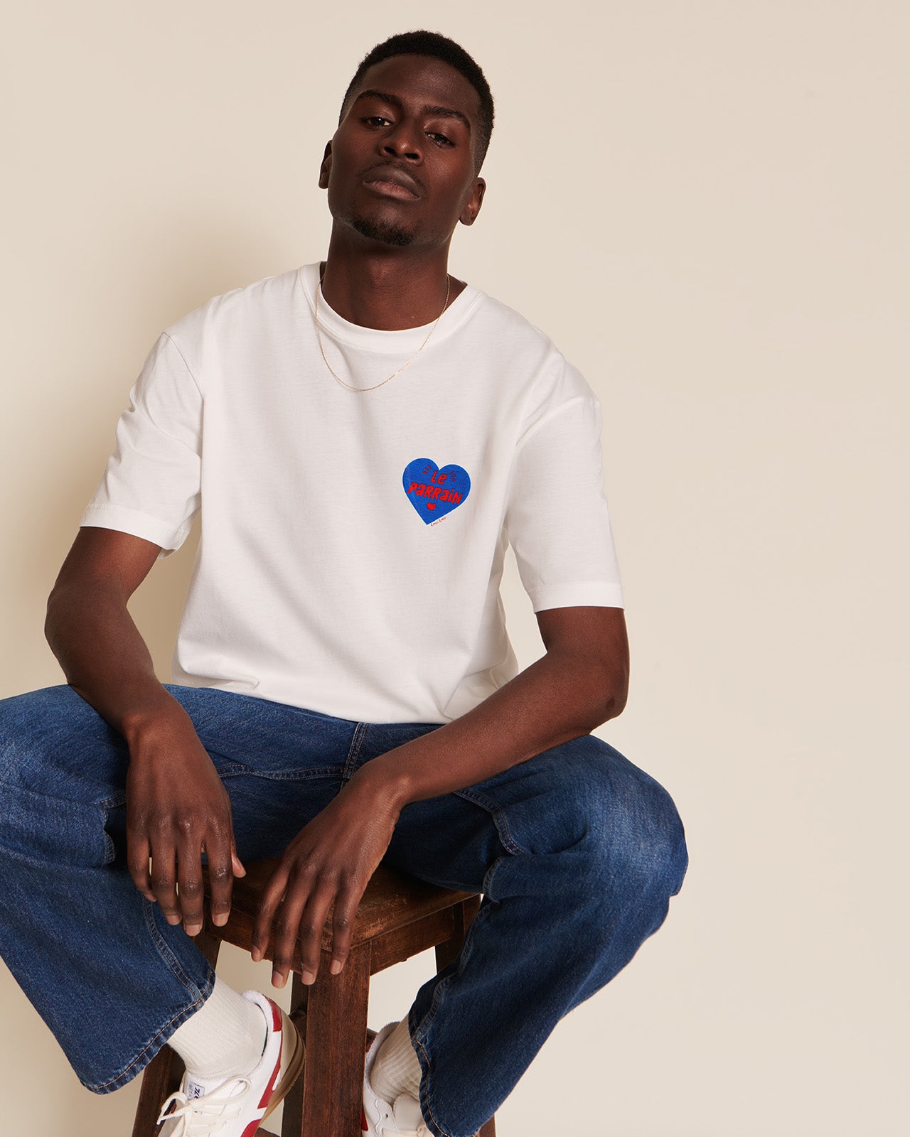 Le t-shirt Le parrain en coton bio - blanc