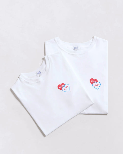 Le t-shirt Mama love 2 cœurs en coton bio - blanc - émoi émoi   - 4 
