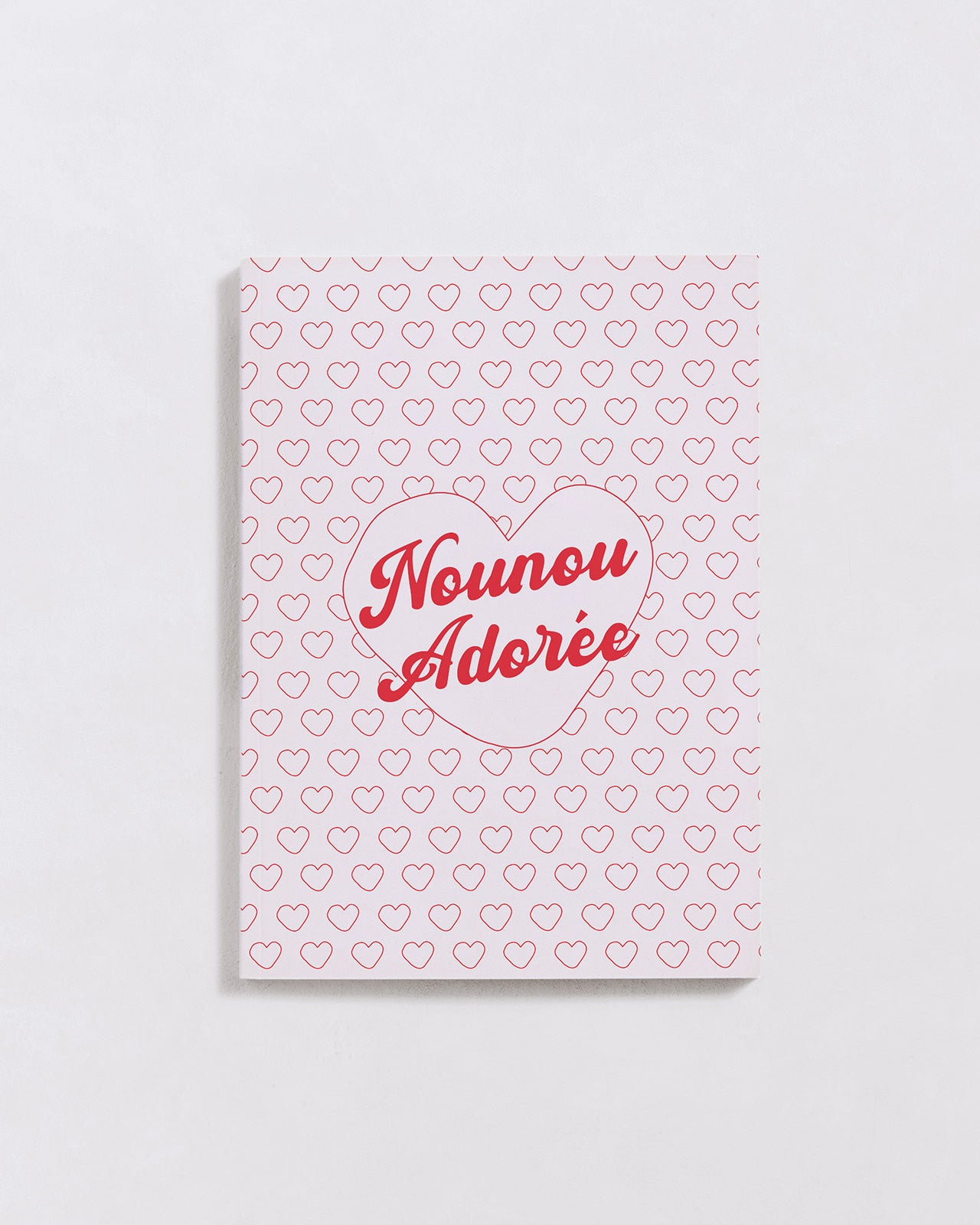 Le carnet Nounou Adorée - cœurs rouges