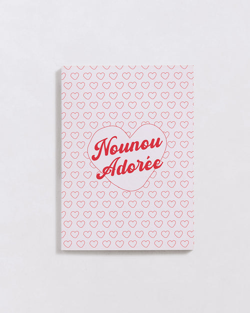 Le carnet Nounou Adorée - cœurs rouges - émoi émoi   - 1 