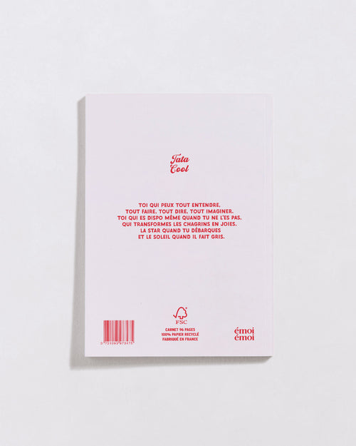 Le carnet Tata Cool - cœurs rouges - émoi émoi   - 2 