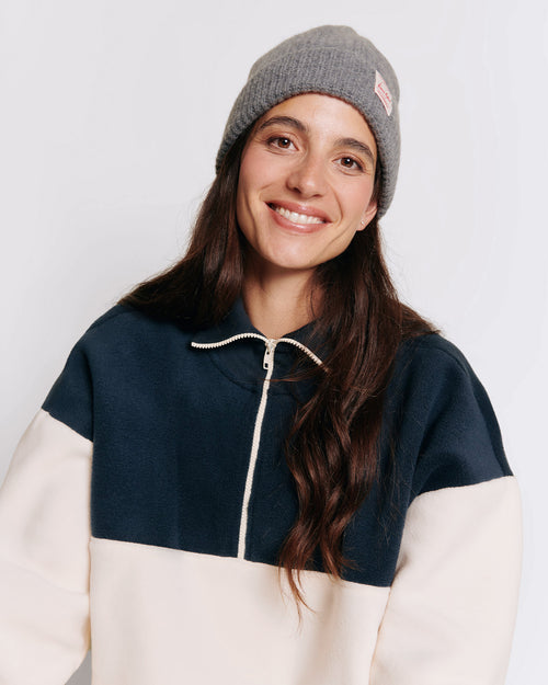 Le bonnet adulte - laine mérinos et cachemire - gris chiné - émoi émoi   - 2 