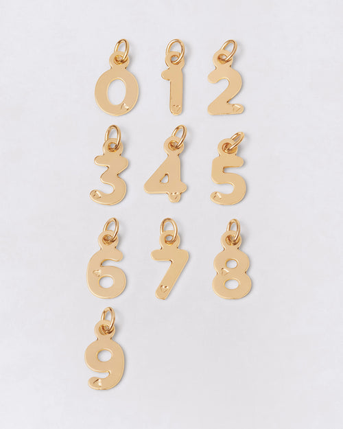 La médaille Numéro au choix - dorée à l'or fin 24 carats - émoi émoi   - 1 